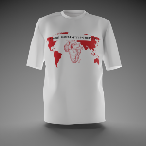 The Continent plain white & red
